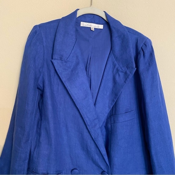 Lovers and Friends Dakota Linen Blazer - Blue Size XS - Picture 4 of 15